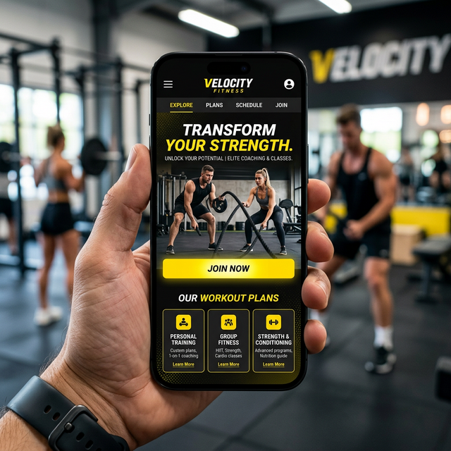 Fitness Gym Website Mockup