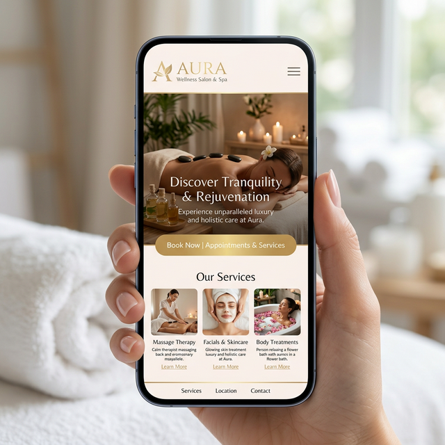 Salon & Spa Website Mockup